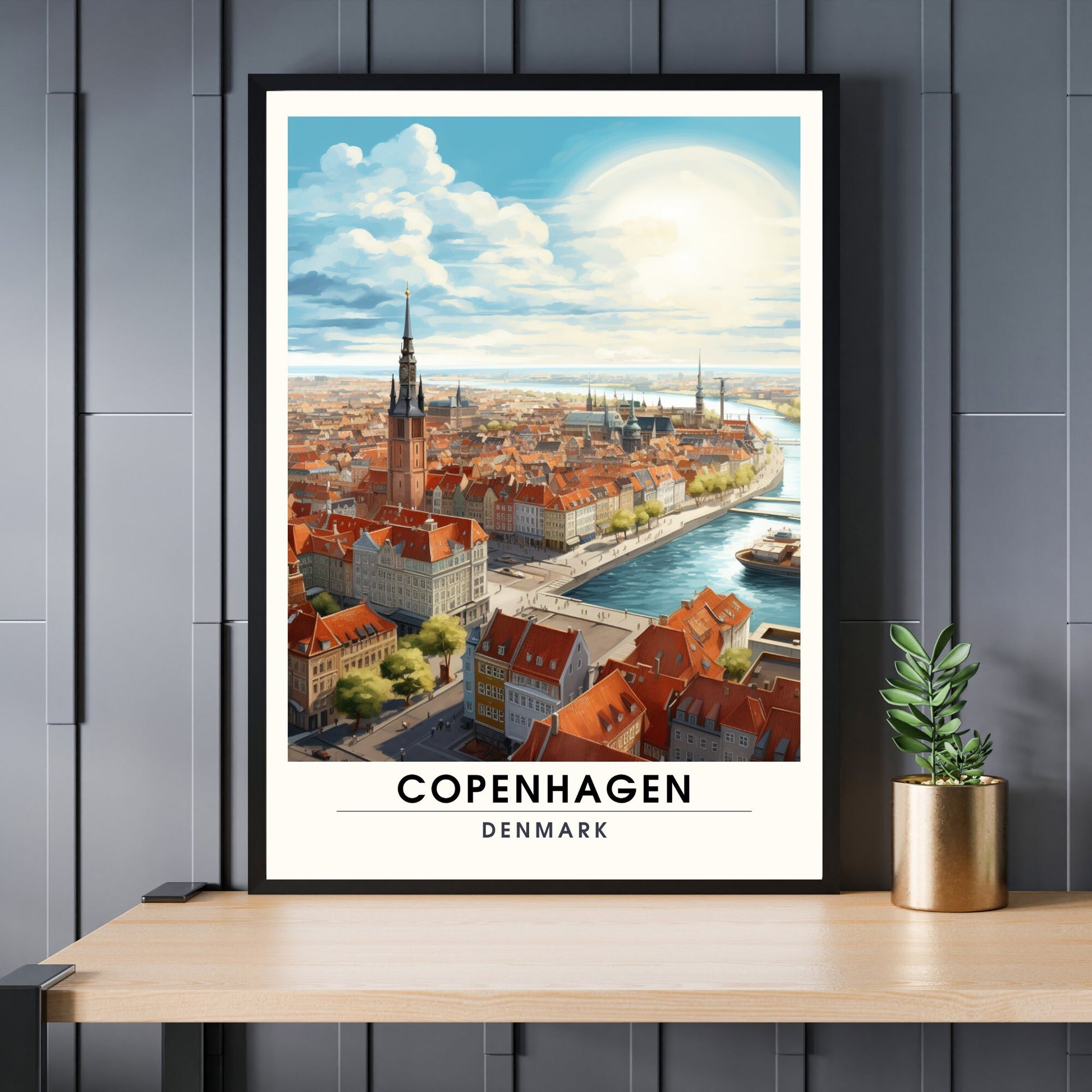 Impression Copenhague | Affiche de Voyage Copenhague | Impression de Voyage Copenhague , Danemark | Affiche Copenhague