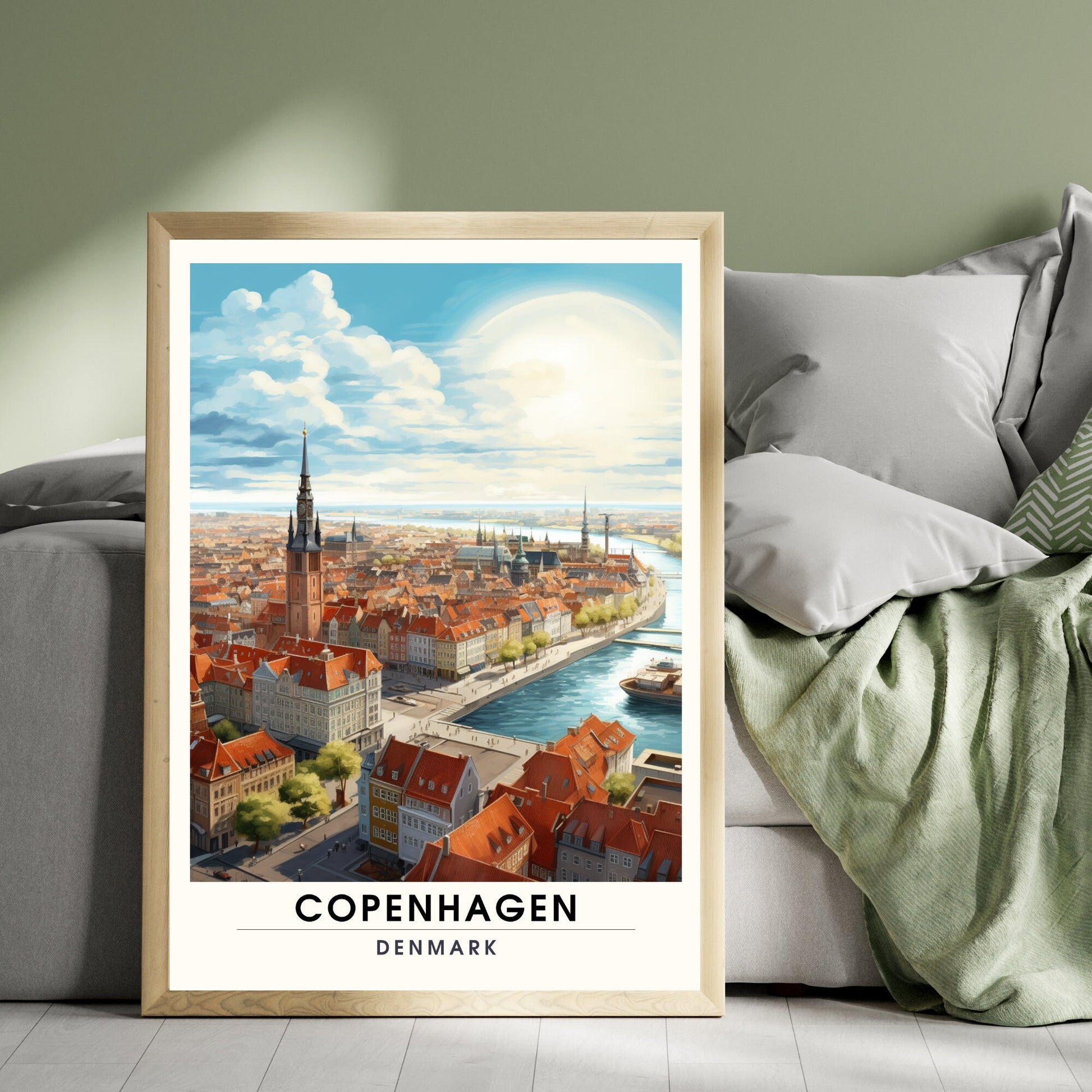 Impression Copenhague | Affiche de Voyage Copenhague | Impression de Voyage Copenhague , Danemark | Affiche Copenhague