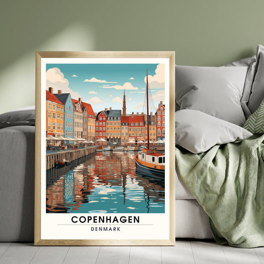 Impression Copenhague | Affiche de Voyage Copenhague | Impression de Voyage Copenhague , Danemark | Affiche Copenhague