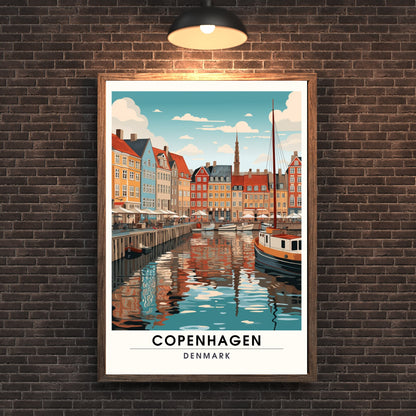 Impression Copenhague | Affiche de Voyage Copenhague | Impression de Voyage Copenhague , Danemark | Affiche Copenhague