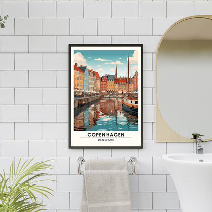 Impression Copenhague | Affiche de Voyage Copenhague | Impression de Voyage Copenhague , Danemark | Affiche Copenhague