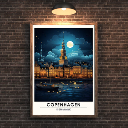 Impression Copenhague | Affiche de Voyage Copenhague | Impression de Voyage Copenhague , Danemark | Affiche Copenhague