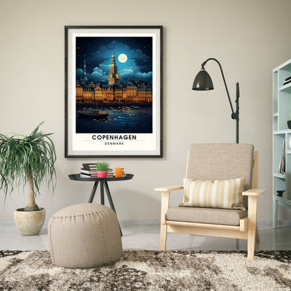 Impression Copenhague | Affiche de Voyage Copenhague | Impression de Voyage Copenhague , Danemark | Affiche Copenhague