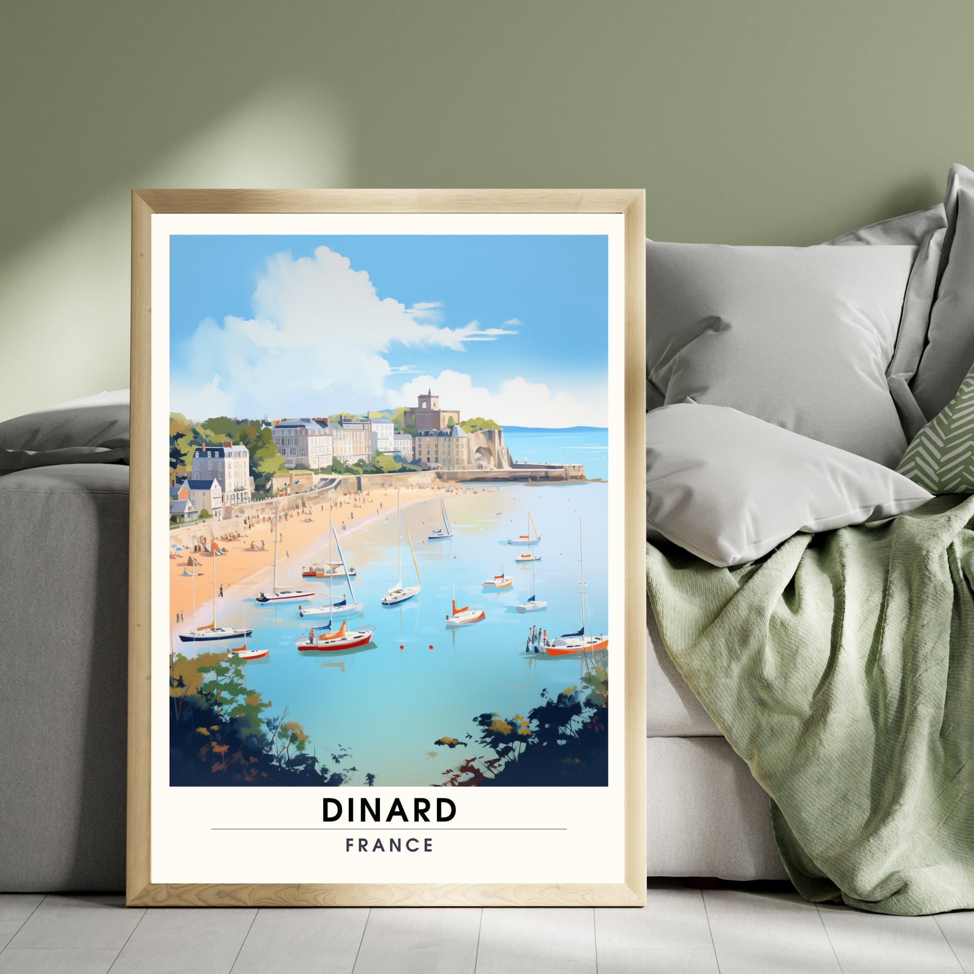 Impression Dinard | Affiche de Voyage Dinard | Impression de Voyage Dinard, France | affiche Bretagne