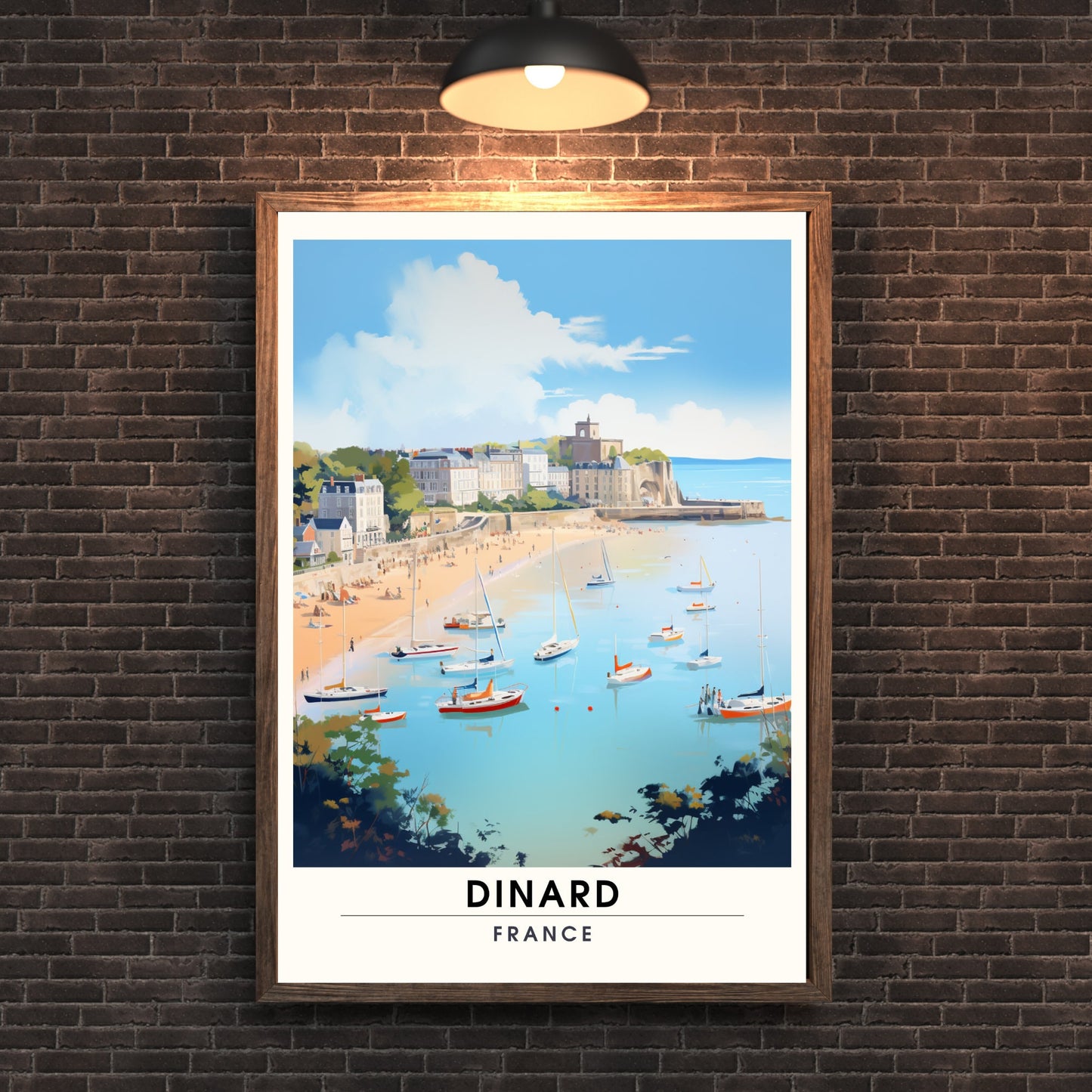 Impression Dinard | Affiche de Voyage Dinard | Impression de Voyage Dinard, France | affiche Bretagne