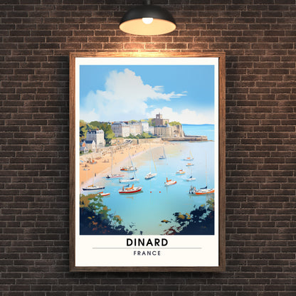 Impression Dinard | Affiche de Voyage Dinard | Impression de Voyage Dinard, France | affiche Bretagne