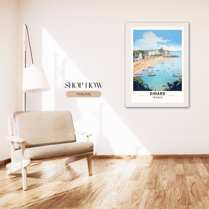 Impression Dinard | Affiche de Voyage Dinard | Impression de Voyage Dinard, France | affiche Bretagne