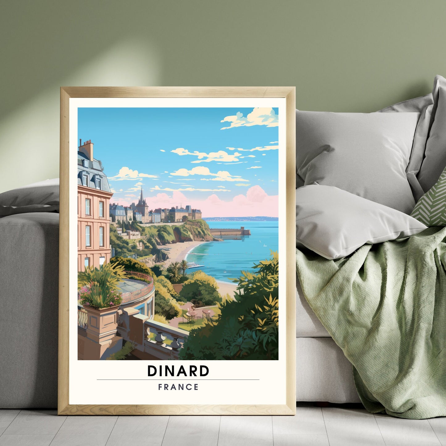 Impression Dinard | Affiche de Voyage Dinard | Impression de Voyage Dinard, France | affiche Bretagne