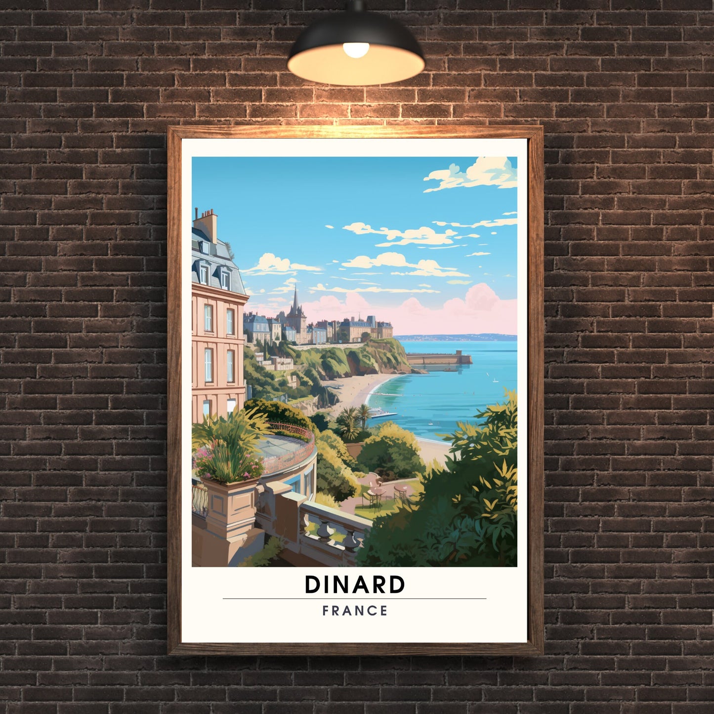 Impression Dinard | Affiche de Voyage Dinard | Impression de Voyage Dinard, France | affiche Bretagne