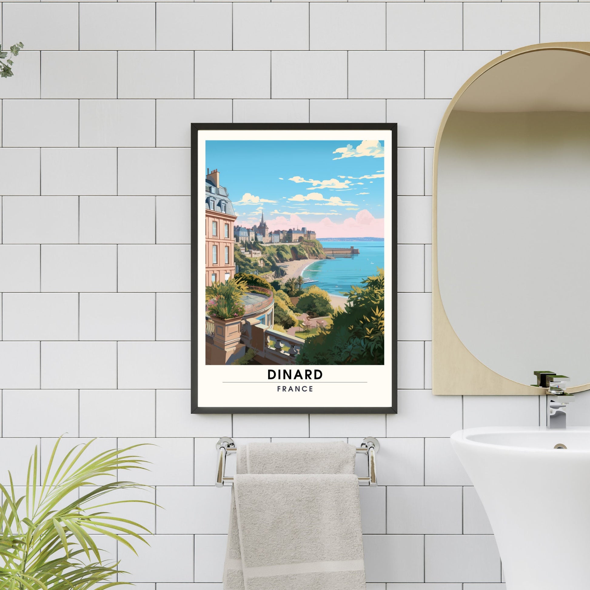 Impression Dinard | Affiche de Voyage Dinard | Impression de Voyage Dinard, France | affiche Bretagne