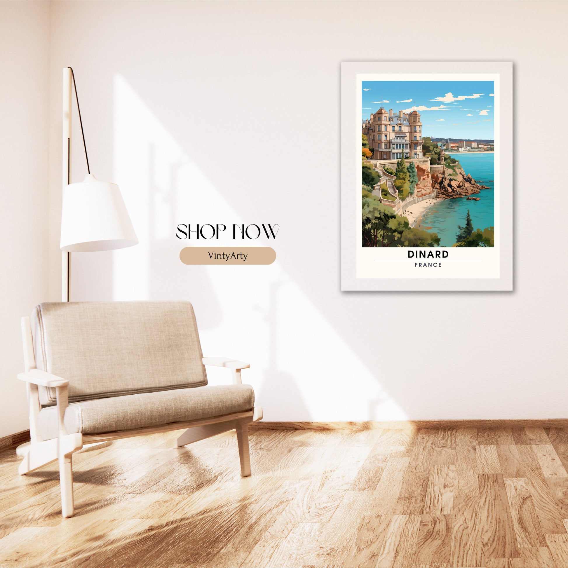 Impression Dinard | Affiche de Voyage Dinard | Impression de Voyage Dinard, France | affiche Bretagne