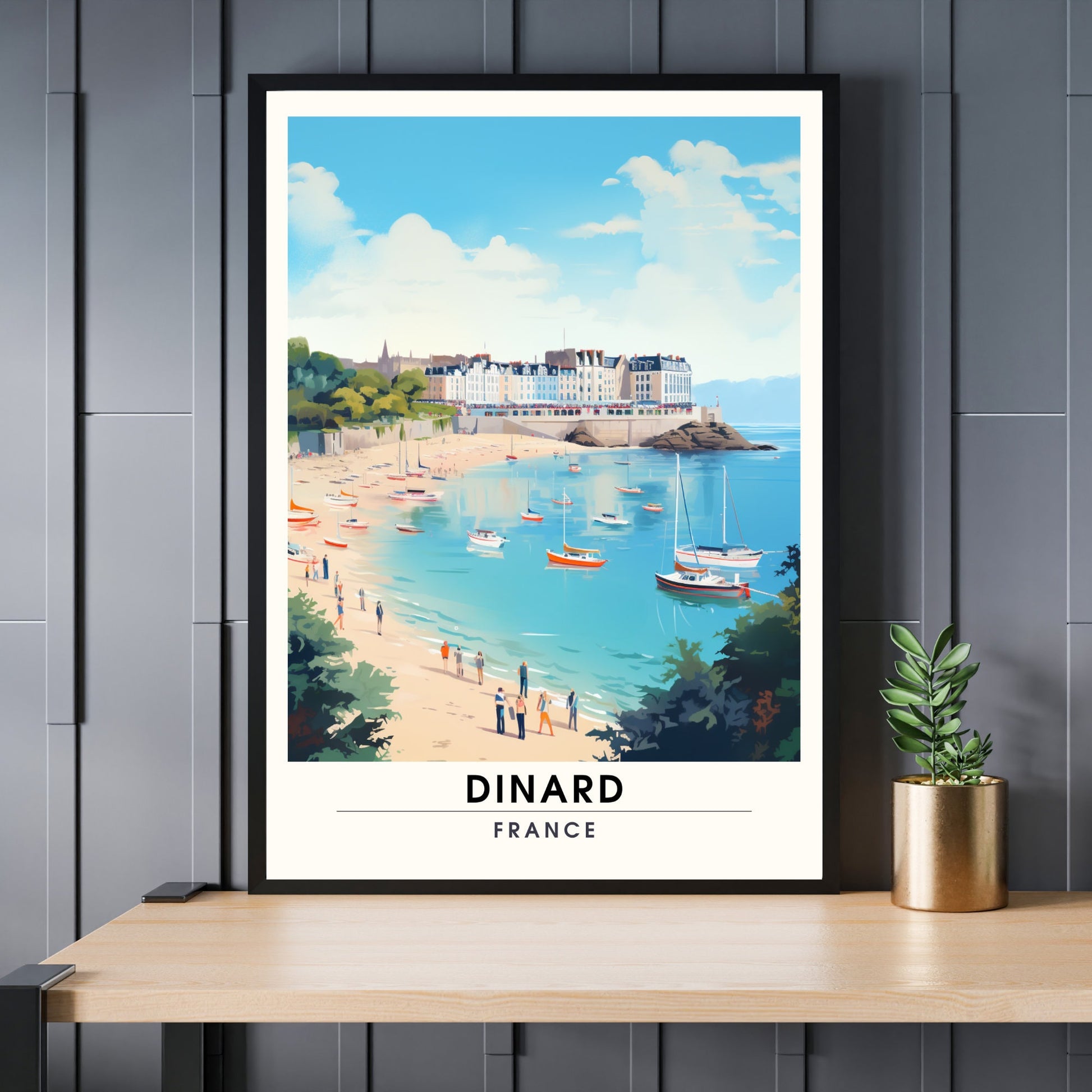 Impression Dinard | Affiche de Voyage Dinard | Impression de Voyage Dinard, France | affiche Bretagne