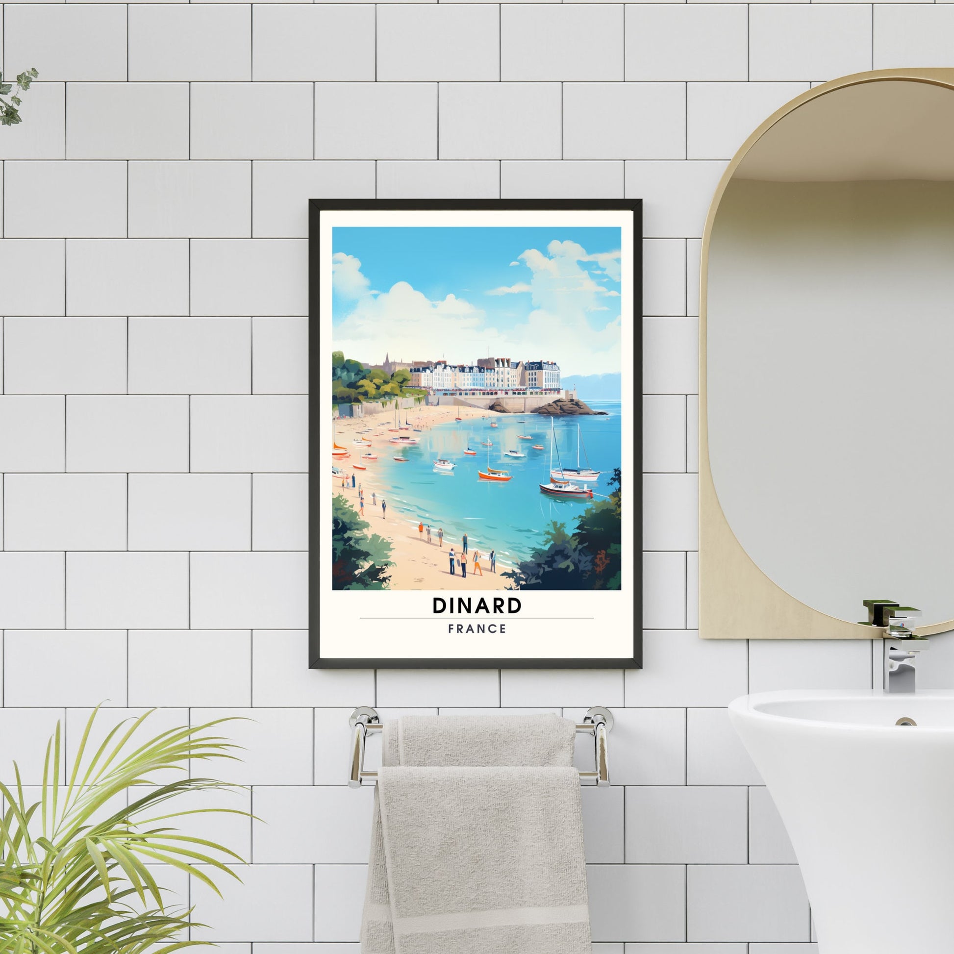 Impression Dinard | Affiche de Voyage Dinard | Impression de Voyage Dinard, France | affiche Bretagne