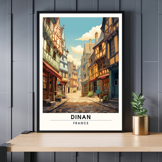 Impression Dinan | Affiche de Voyage Dinan | Impression de Voyage Dinan, France | affiche Bretagne