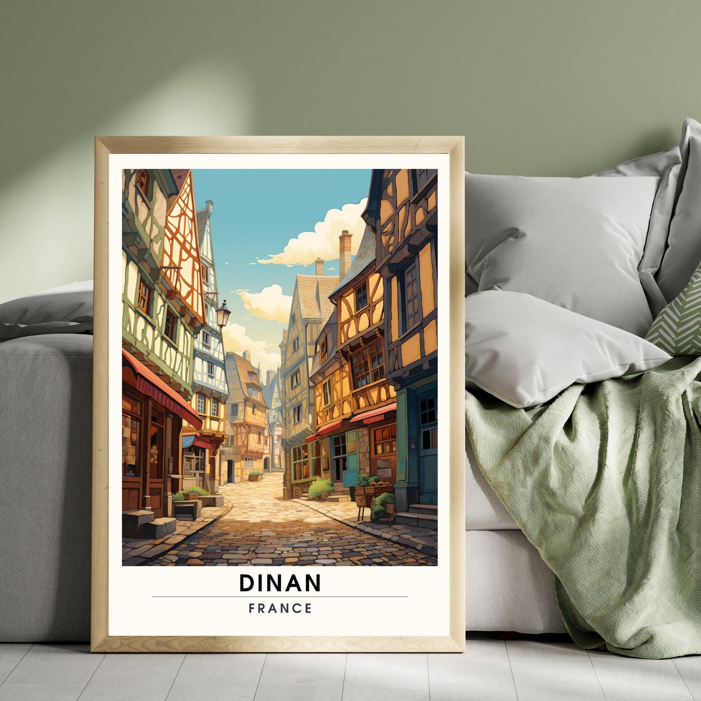 Impression Dinan | Affiche de Voyage Dinan | Impression de Voyage Dinan, France | affiche Bretagne