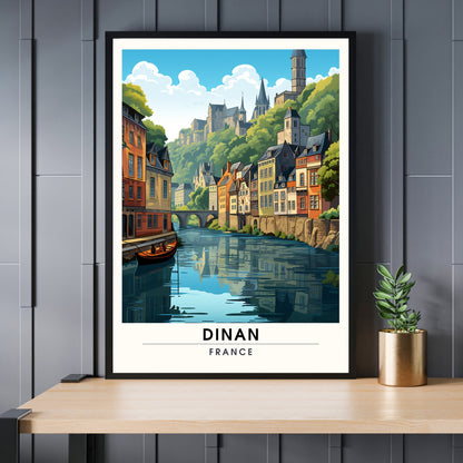 Impression Dinan | Affiche de Voyage Dinan | Impression de Voyage Dinan, France | affiche Bretagne