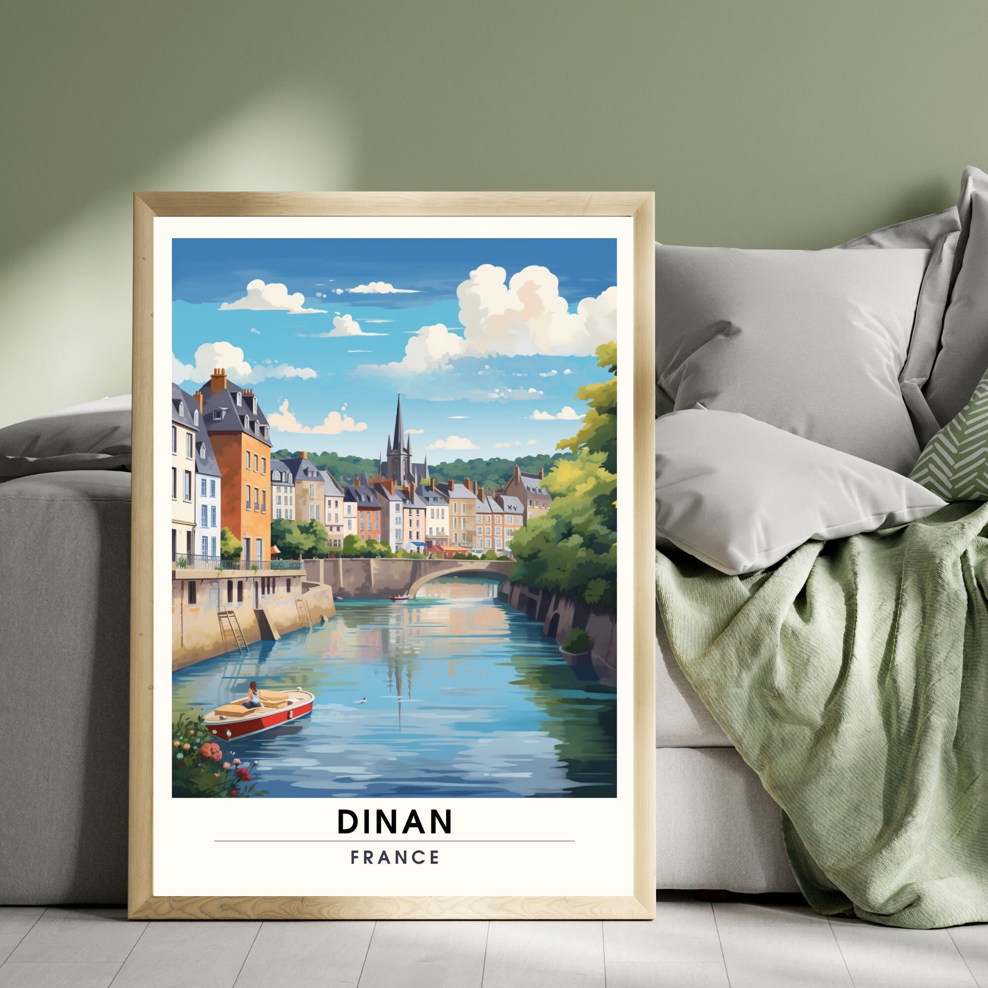 Impression Dinan | Affiche de Voyage Dinan | Impression de Voyage Dinan, France | affiche Bretagne