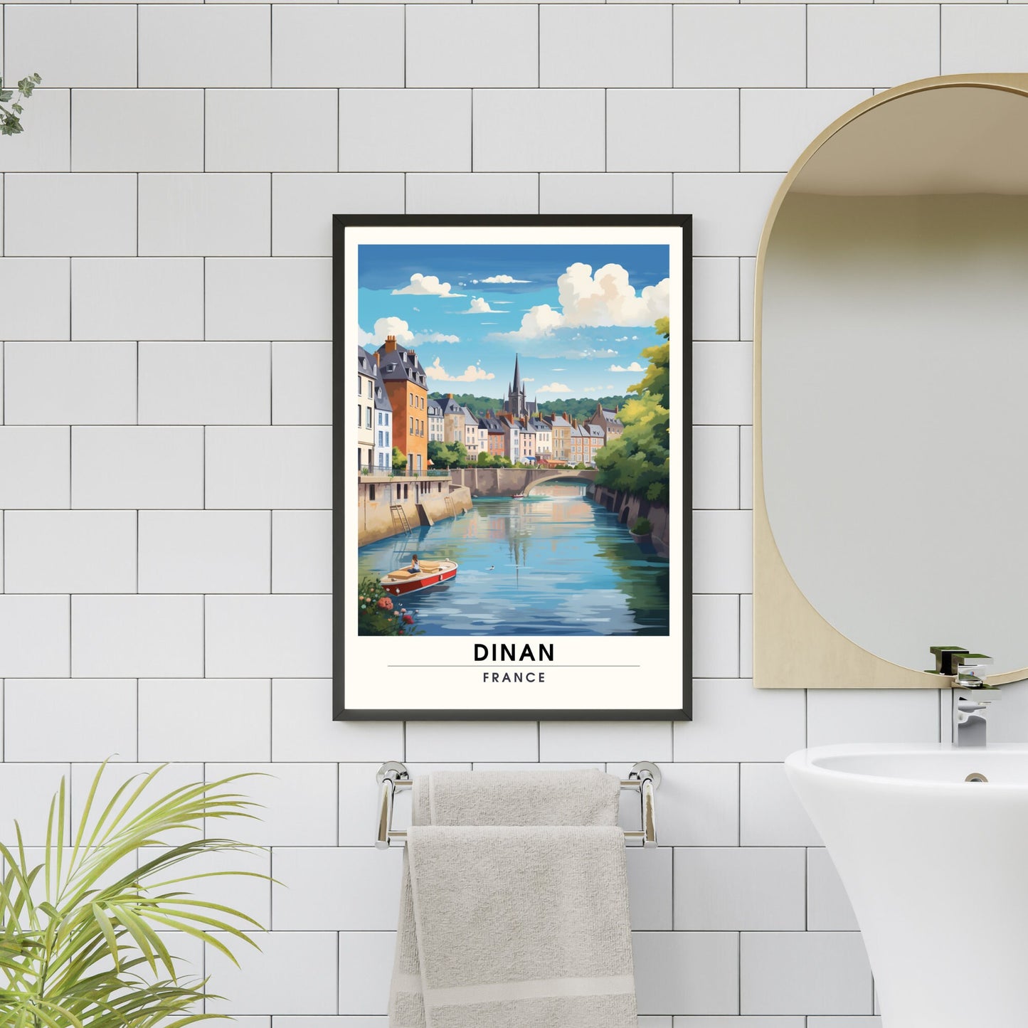 Impression Dinan | Affiche de Voyage Dinan | Impression de Voyage Dinan, France | affiche Bretagne