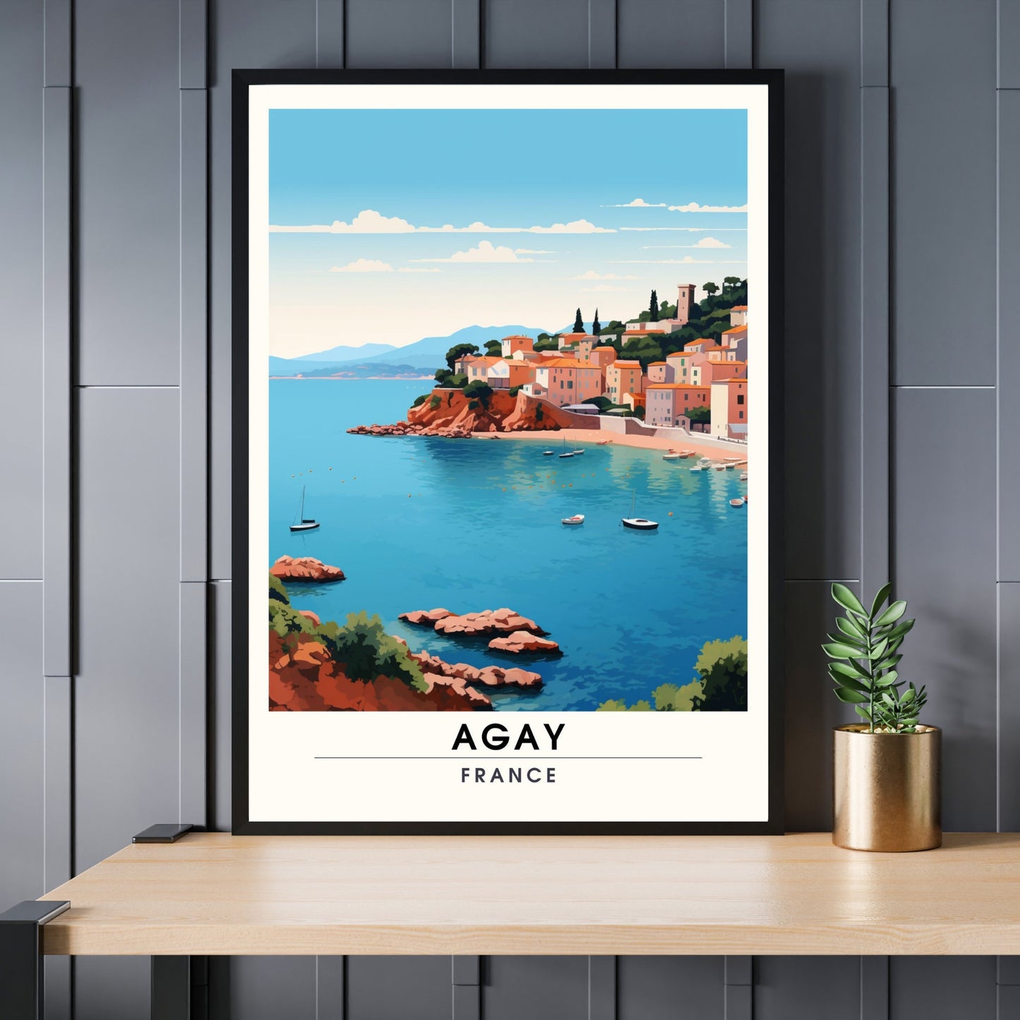 Impression Agay | Affiche de Voyage Agay | Impression de Voyage Agay, France | affiche Côte d'Azur