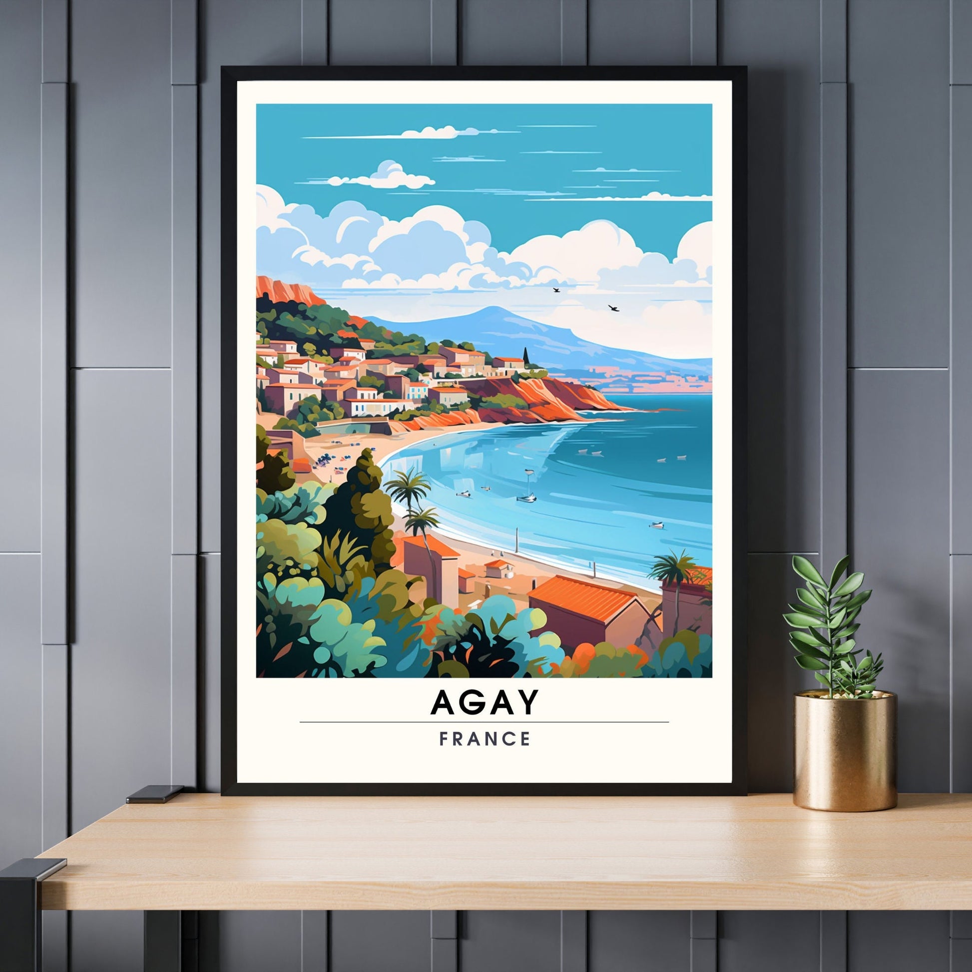 Impression Agay | Affiche de Voyage Agay | Impression de Voyage Agay, France | affiche Côte d'Azur