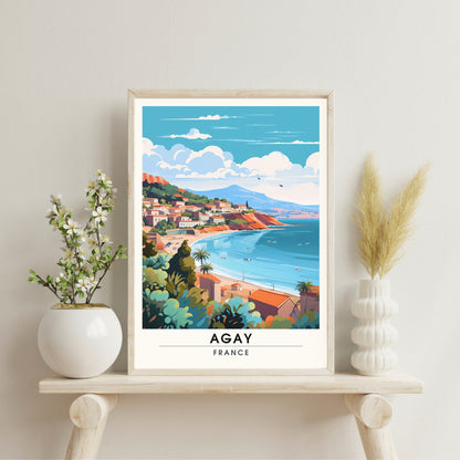 Impression Agay | Affiche de Voyage Agay | Impression de Voyage Agay, France | affiche Côte d'Azur