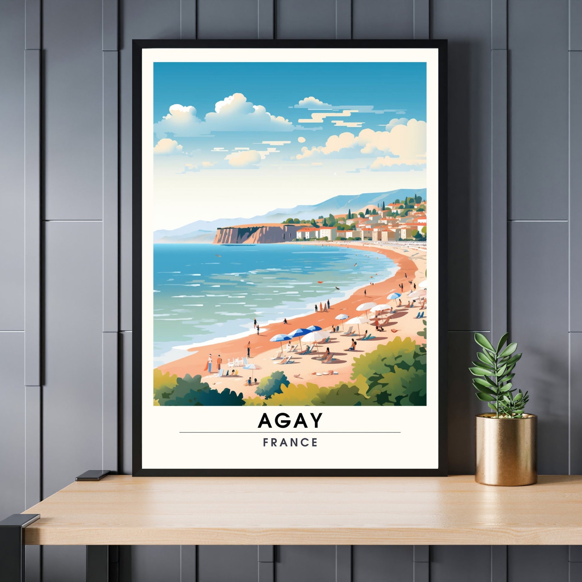 Impression Agay | Affiche de Voyage Agay | Impression de Voyage Agay, France | affiche Côte d'Azur