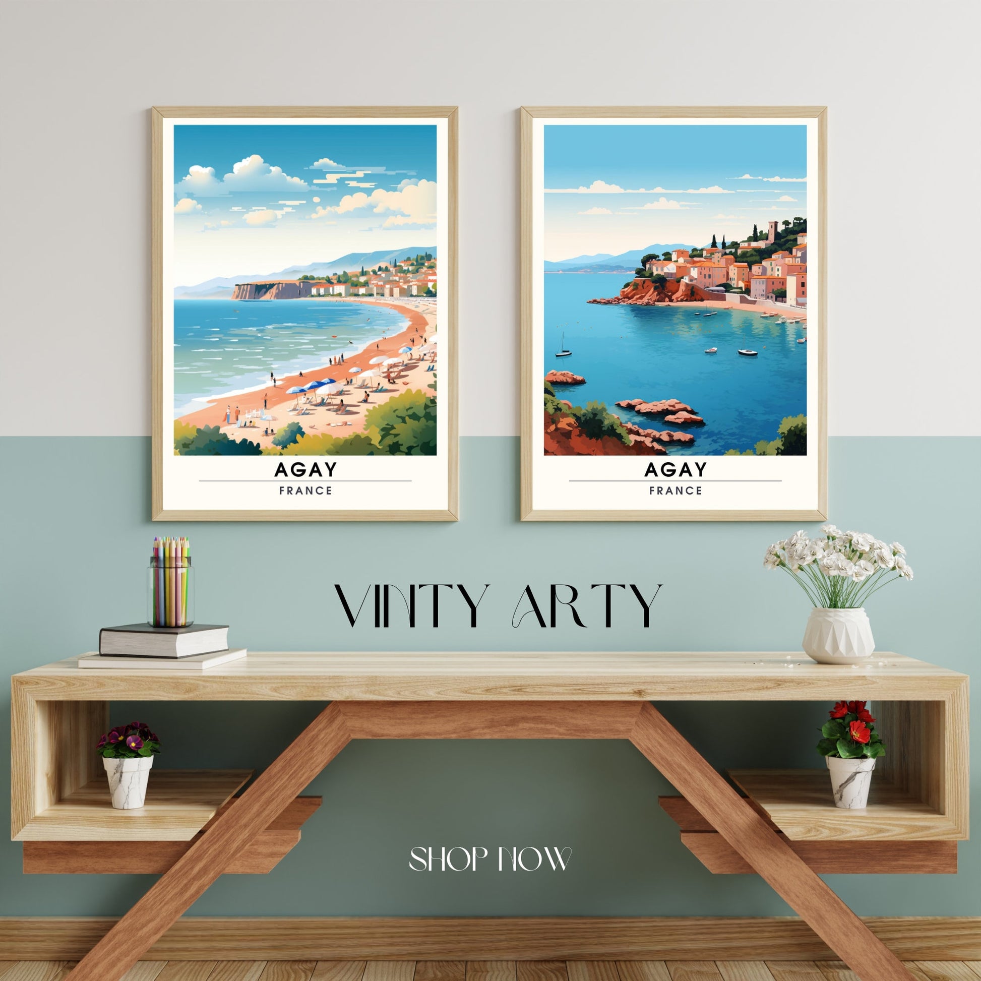 Impression Agay | Affiche de Voyage Agay | Impression de Voyage Agay, France | affiche Côte d'Azur