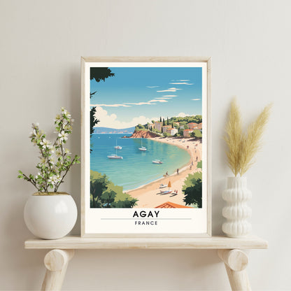 Impression Agay | Affiche de Voyage Agay | Impression de Voyage Agay, France | affiche Côte d'Azur