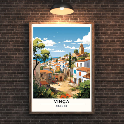 Impression Vinça | Affiche de Voyage Vinça | Impression de Voyage Vinça, France