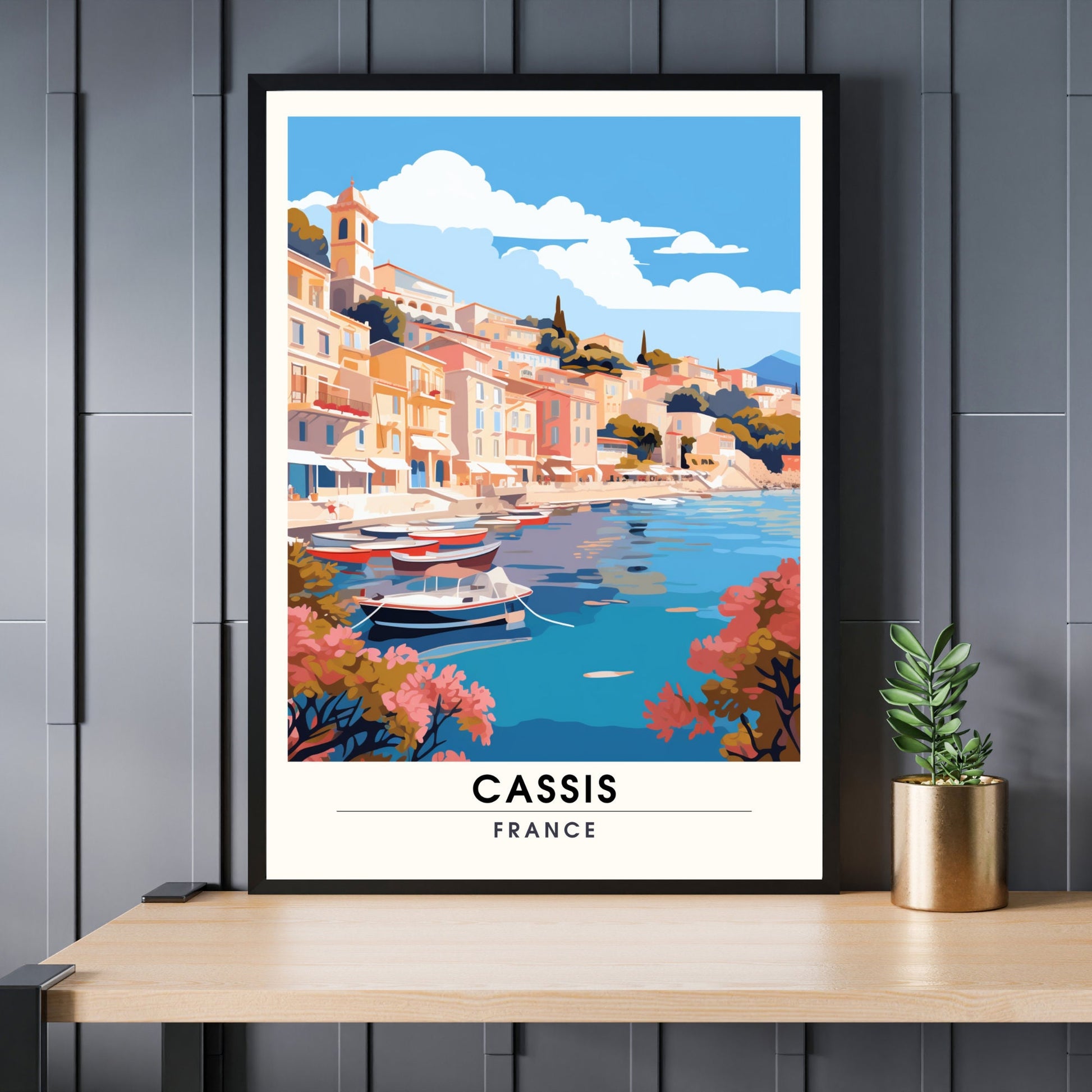 Impression Cassis, France | Impression de voyage Cassis | Affiche Cassis | Affiche Côte d'Azur