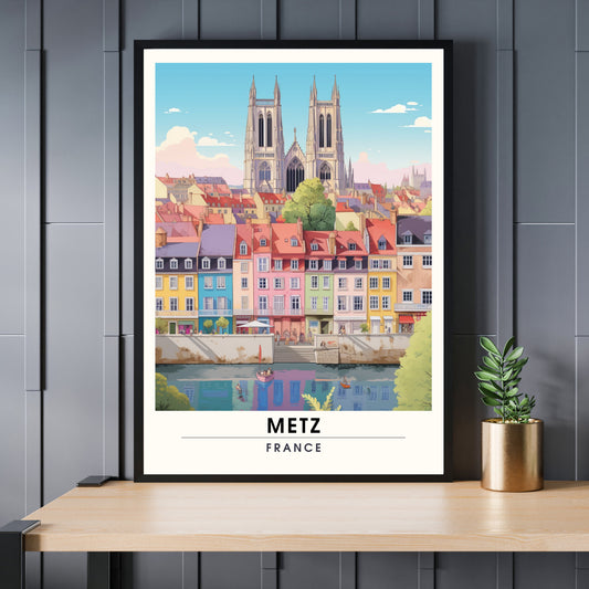 Affiche Metz | impression de voyage Metz, France