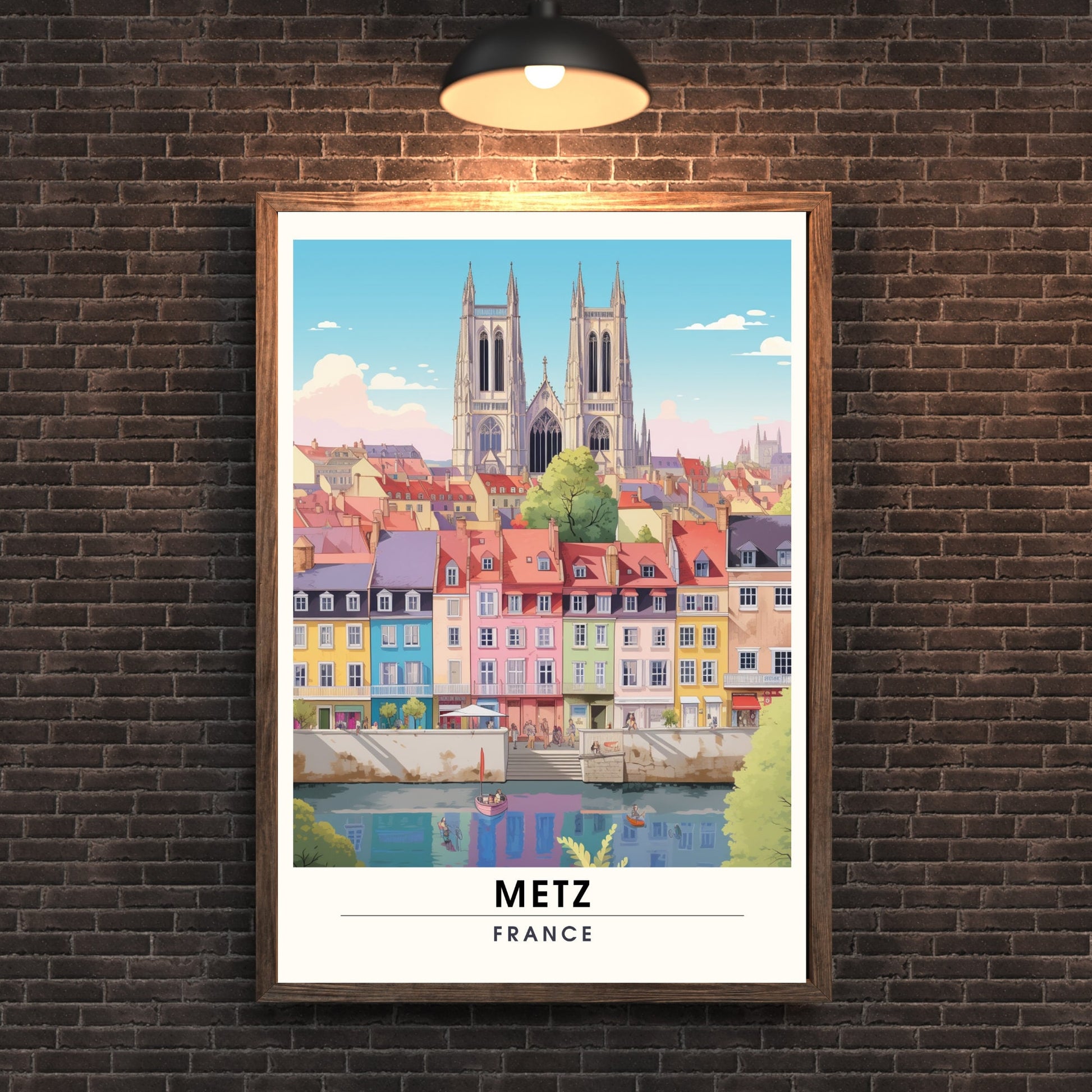 Affiche Metz | impression de voyage Metz, France