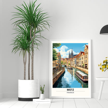 Affiche Metz | impression de voyage Metz, France