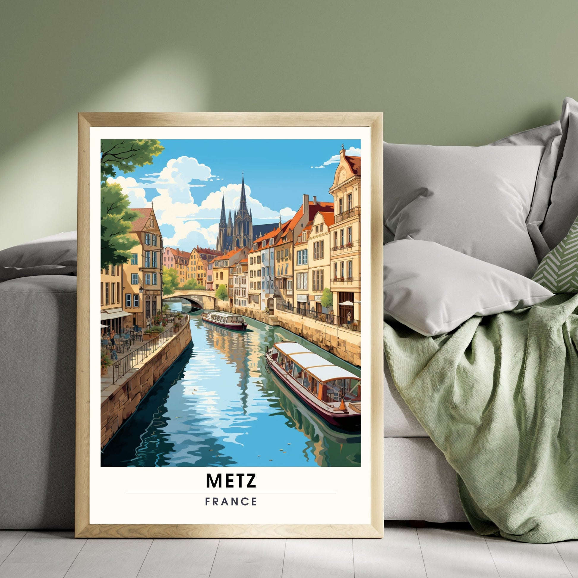 Affiche Metz | impression de voyage Metz, France