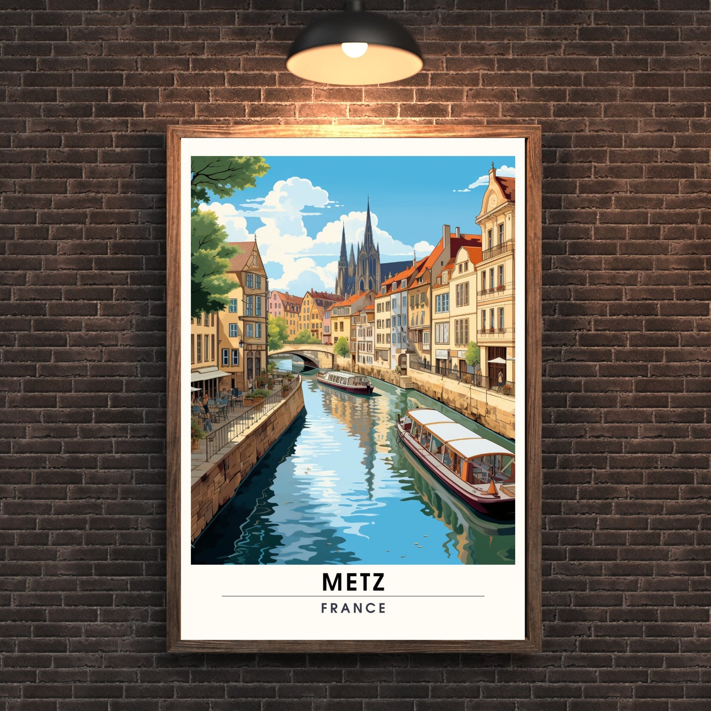 Affiche Metz | impression de voyage Metz, France