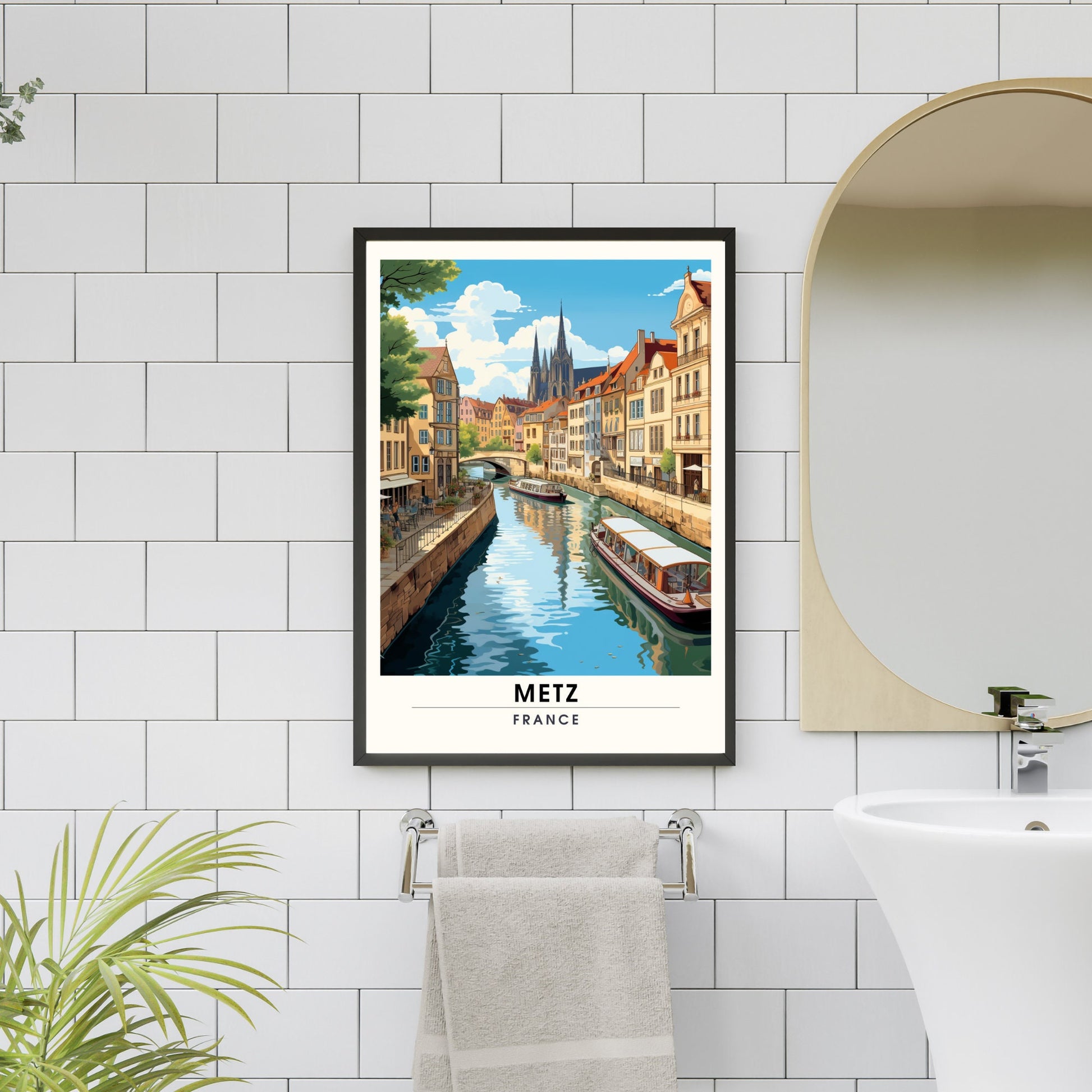 Affiche Metz | impression de voyage Metz, France