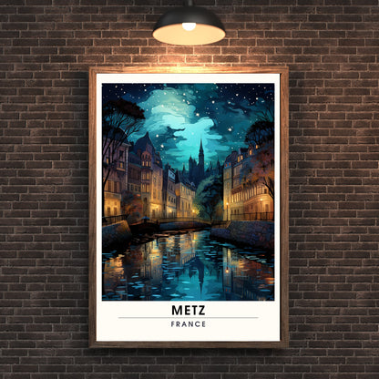 Affiche Metz | impression de voyage Metz, France