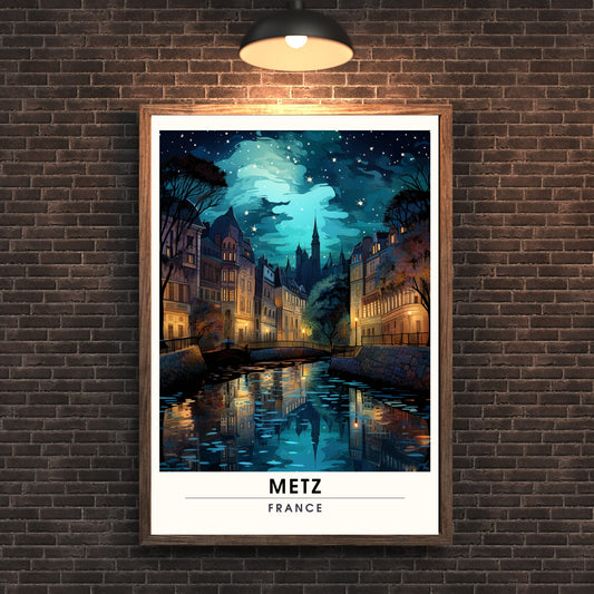 Affiche Metz | impression de voyage Metz, France