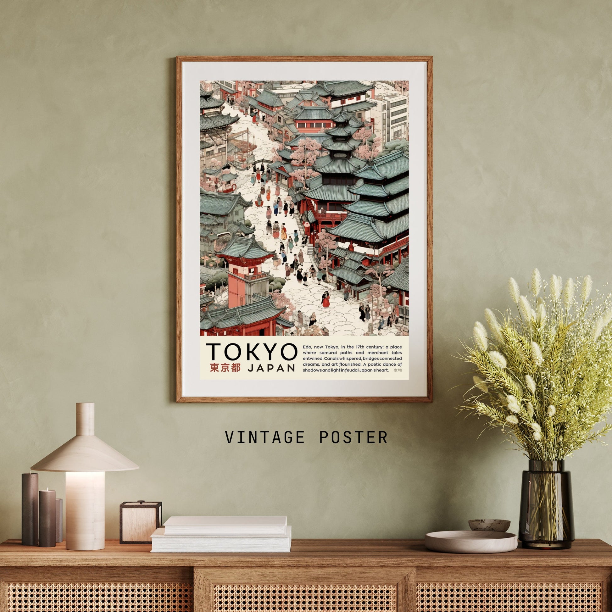 Impression Tokyo | Affiche vintage Tokyo | Affihe ukiyo-e | Affiche Japon