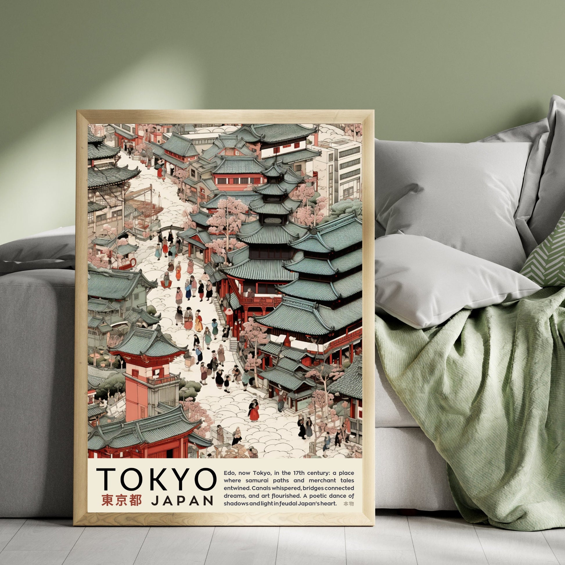 Impression Tokyo | Affiche vintage Tokyo | Affihe ukiyo-e | Affiche Japon