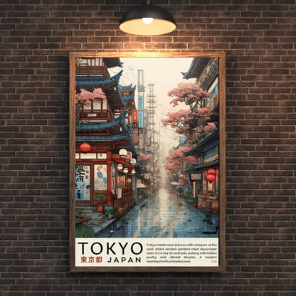 Impression Tokyo | Affiche vintage Tokyo | Affihe ukiyo-e | Affiche Japon