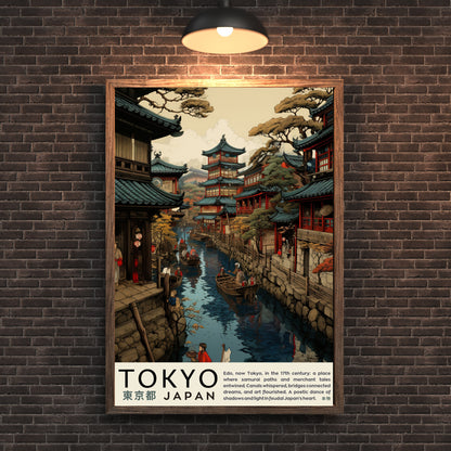 Impression Tokyo | Affiche vintage Tokyo | Affihe ukiyo-e | Affiche Japon