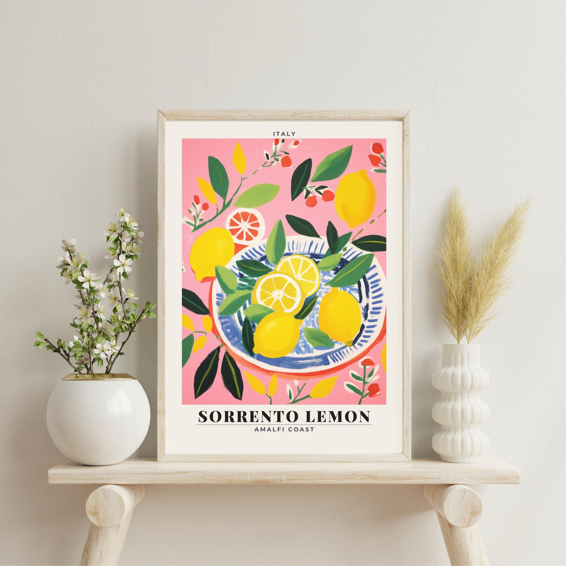 Affiche Sorrento Lemon Amalfi | Art mural | Affiche de cuisine | impression de cuisine Italie | affiche Amalfi