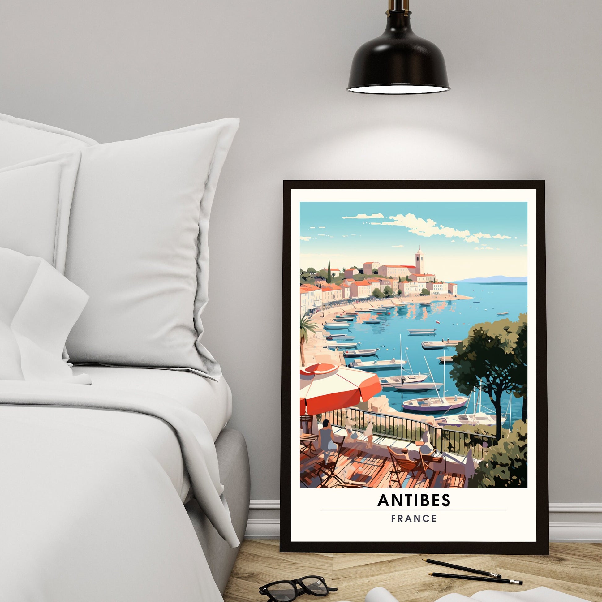 Affiche Antibes | Impression Antibes | affiche de voyage Antibes, France | Affiche Côte d'Azur