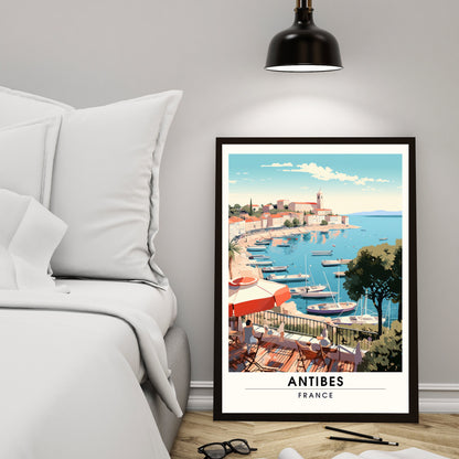 Affiche Antibes | Impression Antibes | affiche de voyage Antibes, France | Affiche Côte d'Azur