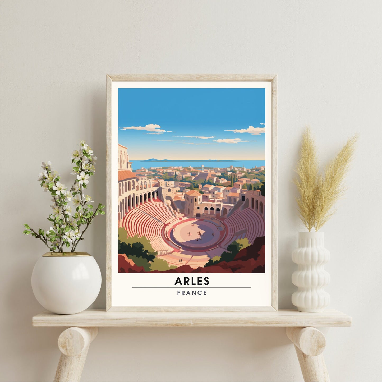 Affiche Arles | Impression Arles | affiche de voyage Arles, France | Affiche Provence