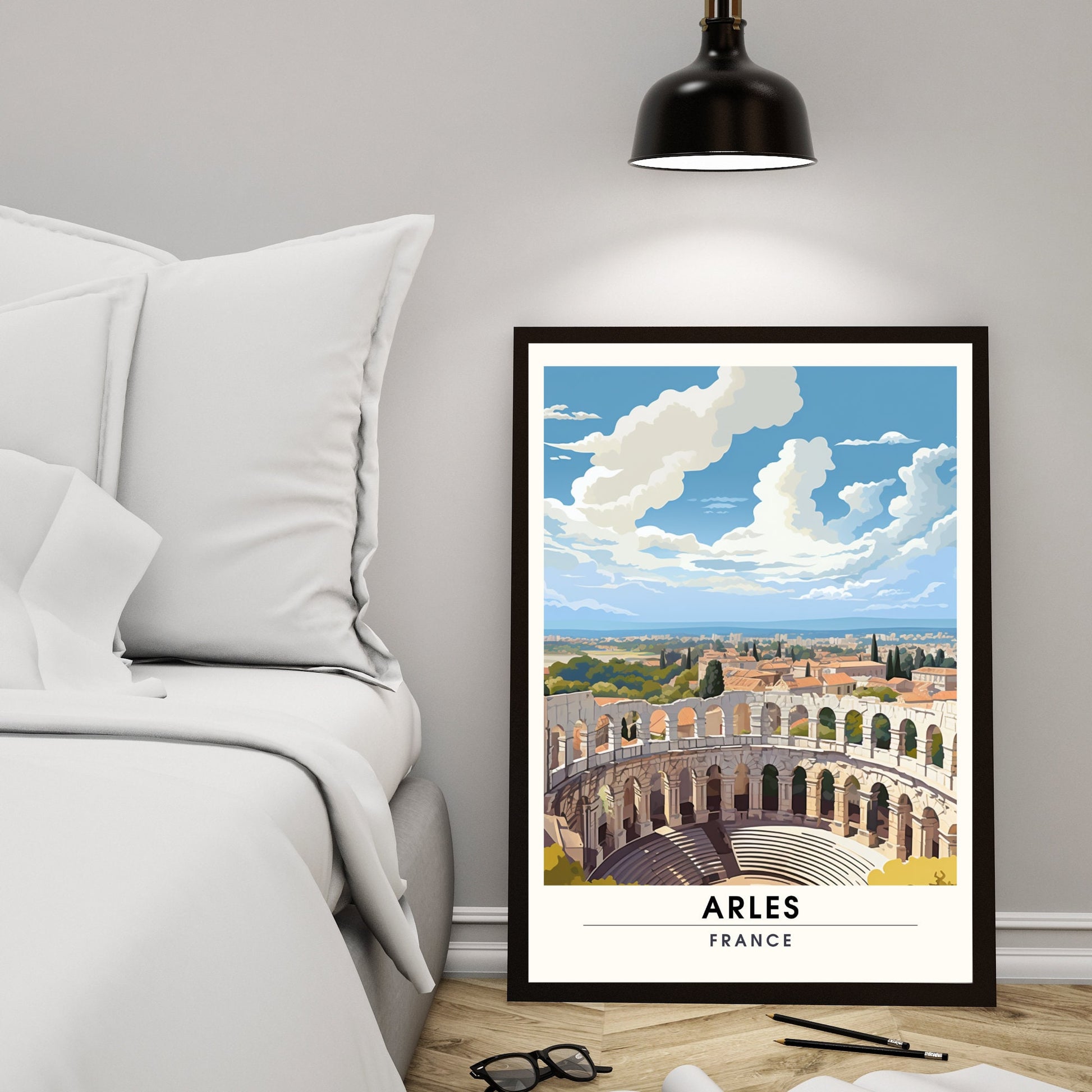 Affiche Arles | Impression Arles | affiche de voyage Arles, France | Affiche Provence