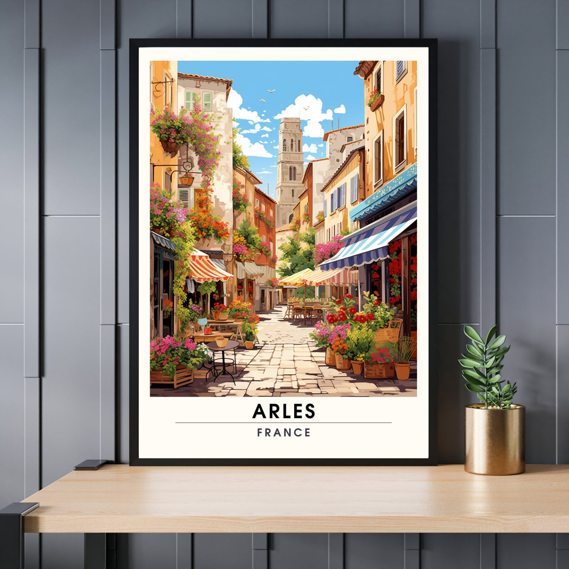 Affiche Arles | Impression Arles | affiche de voyage Arles, France | Affiche Provence