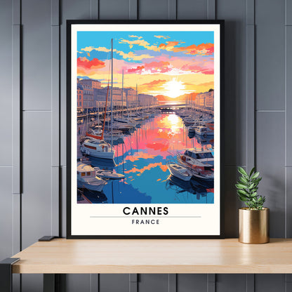 Affiche Cannes | Impression Cannes | affiche de voyage Cannes, France | Affiche Côte d'Azur