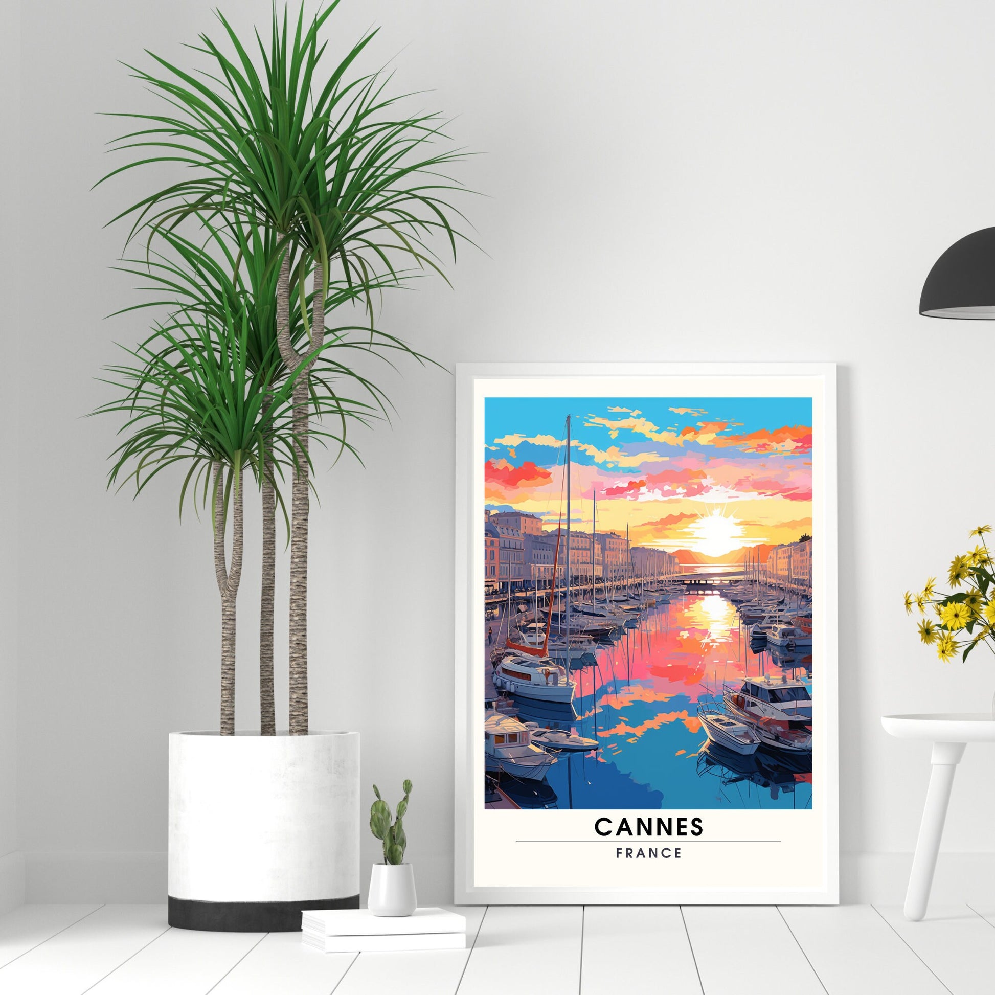 Affiche Cannes | Impression Cannes | affiche de voyage Cannes, France | Affiche Côte d'Azur